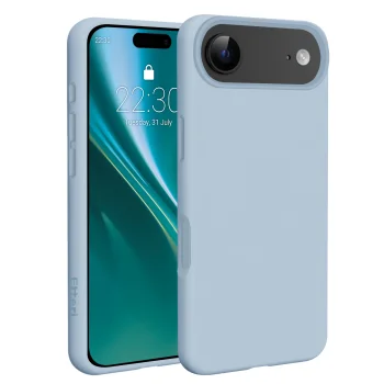 Silikoninis dėklas Etteri Silicone Mag skirtas iPhone 17 Air, šviesiai mėlynas