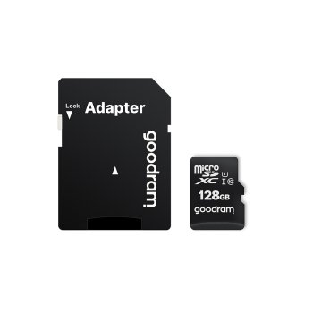 Atminties kortelė GoodRam MicroSDXC 128GB Class 10 UHS-I su adapteriu, juoda
