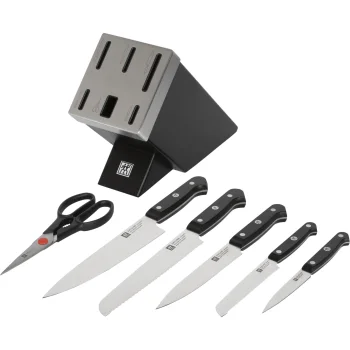 Peilių bloko rinkinys ZWILLING Gourmet 7 dalių, savaime galandantis, juodas