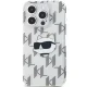 Karl Lagerfeld dėklas iPhone 15 Pro Max telefonui IML Choupette Head & Monogram