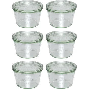 Stiklainiai WECK Mold Jar 370 ml su dangteliais, 6 vnt.