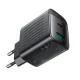 Sieninis įkroviklis Acefast A106 GaN PD 45W USB-C USB-A, juodas