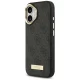 Dėklas Guess 4G Logo Plate MagSafe, skirtas iPhone 17, juodas