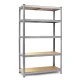 Humberg 4840 metalinė sandėliavimo lentyna 150x75x30 cm, sidabrinė