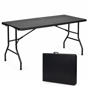 Sulankstomas pobūvių ir sodo stalas MultiGarden 153x70 cm, juodas