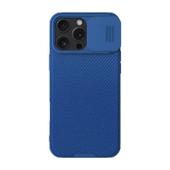 Dėklas Nillkin CamShield Pro telefonui iPhone 16 Pro Max, mėlynas