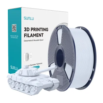 3D spausdintuvo plastikas Sunlu PLA+ High-Speed 1.75 mm, baltas