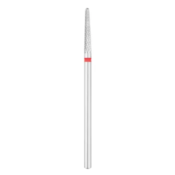EXO PRO Tungsten Carbide Nail Drill Bit, Cone, 2.3 mm, Fine (Red)