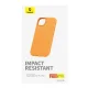 Dėklas Baseus Fauxther Series telefonui iPhone 15 Plus, oranžinis