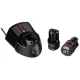 Akumuliatorinis siaurapjūklis Bosch GST 12V-70, 2x 3.0 Ah, lagaminas