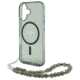 Guess iPhone 16 Case IML Glitter With Pearl Strap MagSafe, Green