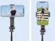 Asmenukių lazda su trikoju ir Bluetooth pulteliu, 90 cm, juoda