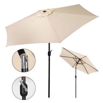 Sodo skėtis su rankena Multigarden SL-UM003C, 270 cm, smėlio spalvos