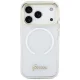 Guess IML Gradient Script Metal MagSafe dėklas skirtas iPhone 17 Pro, baltas