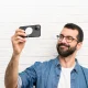 Dux Ducis Grit dirbtinės odos dėklas iPhone 14 Plus su MagSafe, juodas