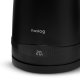 Huslog Retro elektrinis virdulys su temperatūros reguliavimu, 1,7 l, juodas