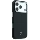 Dėklas Mercedes Leather Semi Wrap Iconic Line MagSafe skirtas iPhone 18 Pro / 17 Pro, juodas