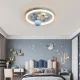 LUMELA dimmable LED ceiling lamp for kids room with remote, astronaut