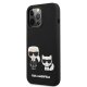 Karl Lagerfeld Silicone Karl & Choupette dėklas iPhone 13 Pro / 13, juodas