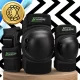 Kids Protective Gear Set 6-in-1 for Skating and Biking, Size XXS, Black