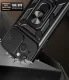 Hybrid Armor Camshield dėklas telefonui iPhone 15 Plus su kameros dangteliu ir stovu, mėlynas