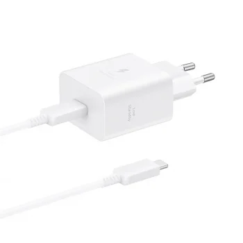 Įkroviklis Samsung EP-T4511XBEGEU 45W su USB-C laidu (1.8m) - baltas