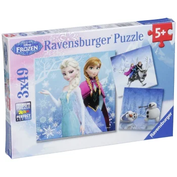 Ravensburger Disney Frozen Winter Adventures dėlionė vaikams 3 x 49 det.