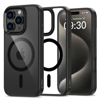 Tech-Protect MagMat MagSafe dėklas iPhone 16 Pro Max, skaidrus