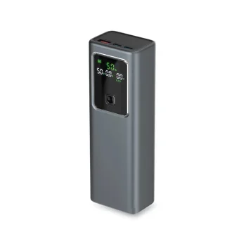 SBS išorinė baterija 20000mAh PD 100W su LCD ekranu, pilka