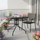 MultiGarden sodo stalas, 80x80 cm, juodas