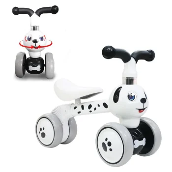 ECOTOYS paspiriamas balansinis dviratukas Šuniukas, 4 ratų
