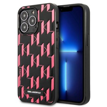 Karl Lagerfeld Monogram Plaque dėklas, skirtas iPhone 13 Pro Max, rožinis