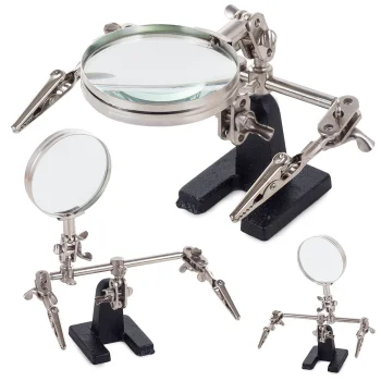 Third Hand Soldering Tool with 2.5x 60 mm Magnifier and Clips
