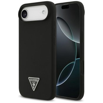 Guess Silicone Triangle Logo MagSafe Phone Case Cover iPhone 17 Air - Black