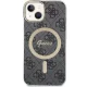 Guess dėklas iPhone 14 telefonui 4G MagSafe, juodas