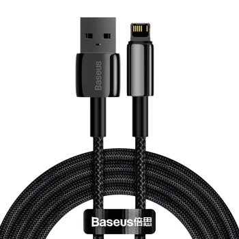 USB to Lightning Cable Baseus Tungsten Gold 2.4A 2m Black