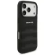 Dėklas Mercedes AMG iPhone 18 Pro / 17 Pro Leather Debossed Lines, juodas