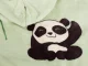 Didelio dydžio džemperis-pledas Panda su kapotonu, žalias