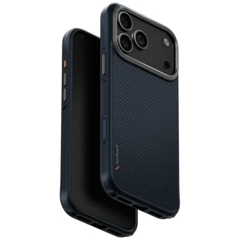 Uniq Keva Magclick dėklas su įkrovimu iPhone 17 Pro Max, mėlynas