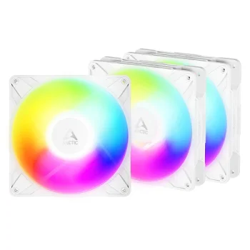 ARCTIC P14 PRO Reverse PWM PST A-RGB korpuso ventiliatoriai, 140mm, 3 vnt., balti