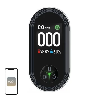 Smalkių dujų detektorius Moes S02-CO su LCD ekranu