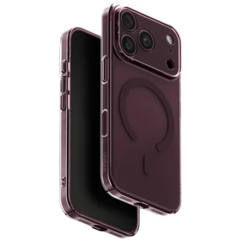Dėklas Uniq Airsuit Magclick Charging, skirtas iPhone 18 Pro / 17 Pro, bordo