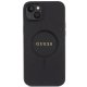 Guess dėklas iPhone 15 Plus telefonui Saffiano MagSafe, juodas