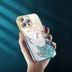 Kingxbar Phoenix dėklas iPhone 14 Plus su kristalais, auksinis ir mėlynas