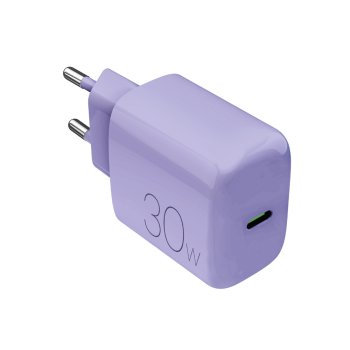 Sieninis įkroviklis Puro Pro Lite 30W USB-C, violetinis