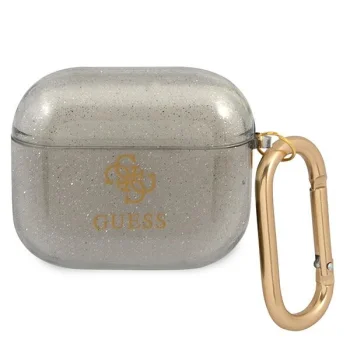 Guess Glitter Collection AirPods 3 dėklas, juodas