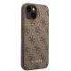 Guess dėklas iPhone 15 Plus telefonui 4G Metal Gold Logo, rudas