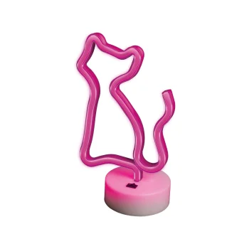 Forever Light LED Neon on Stand Cat, Pink