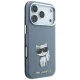 Dėklas Karl Lagerfeld Smooth Choupette Sketch MagSafe, iPhone 18 Pro Max / 17 Pro Max, šviesiai mėlynas