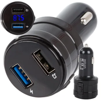 FM moduliatorius su Bluetooth ir 2x USB automobilinis įkroviklis